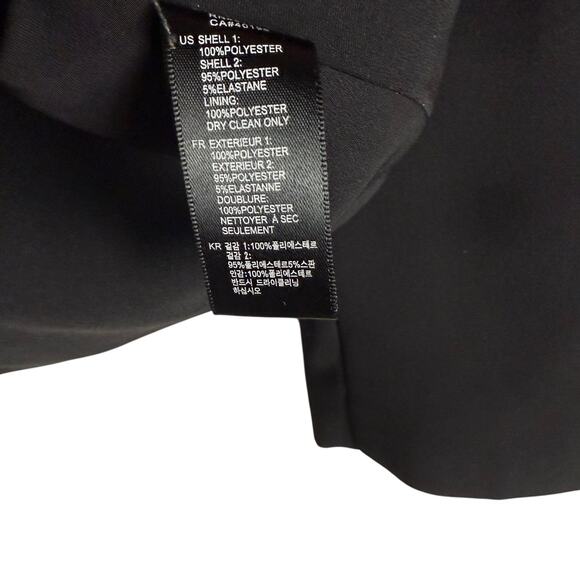 Forever 21 Black Y2K Satin Lapel One Button Tuxedo Blazer Jacket Women’s Small - Picture 4 of 8